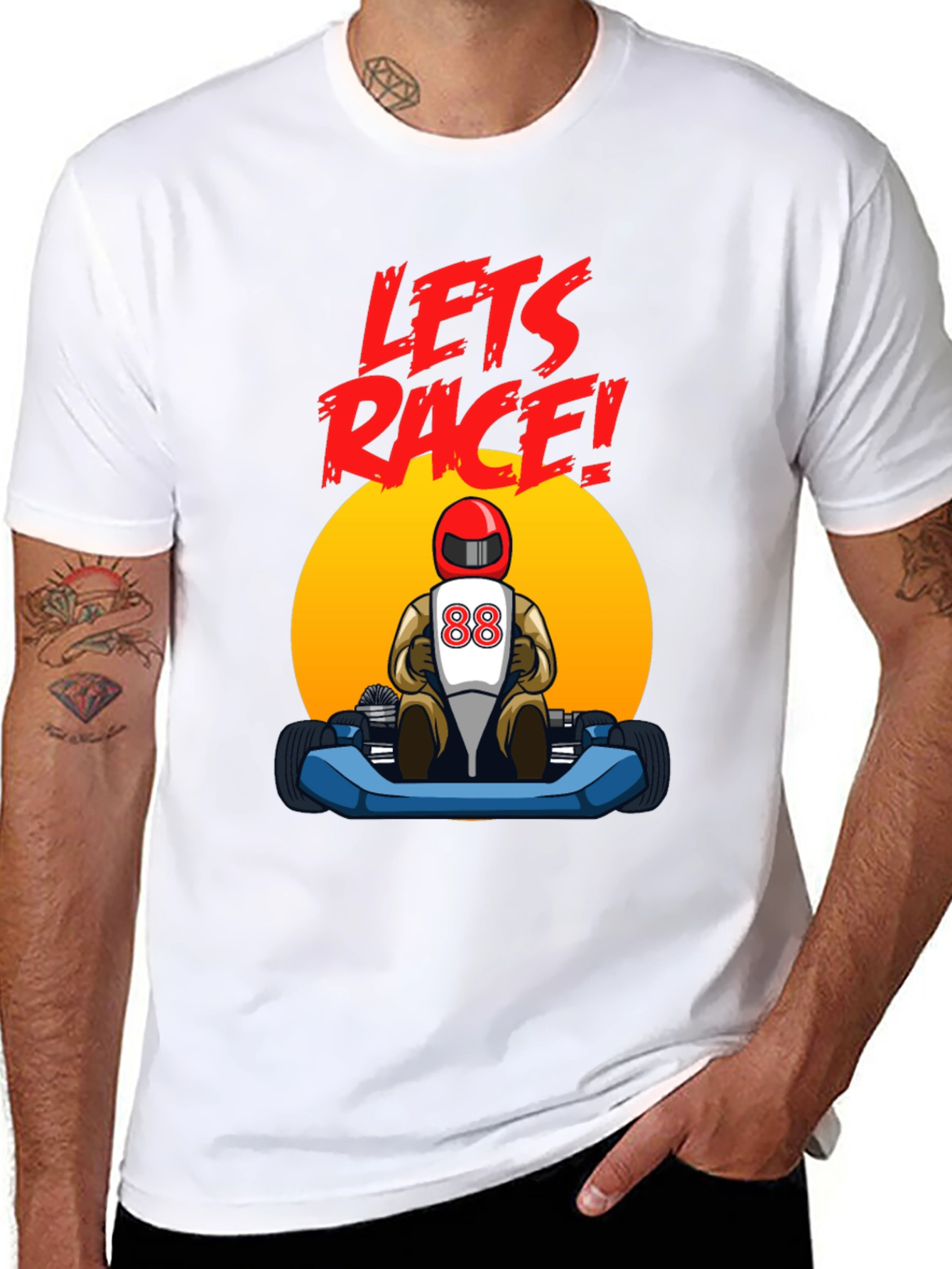 Lets Race! Kart Racing Graphic T-Shirt