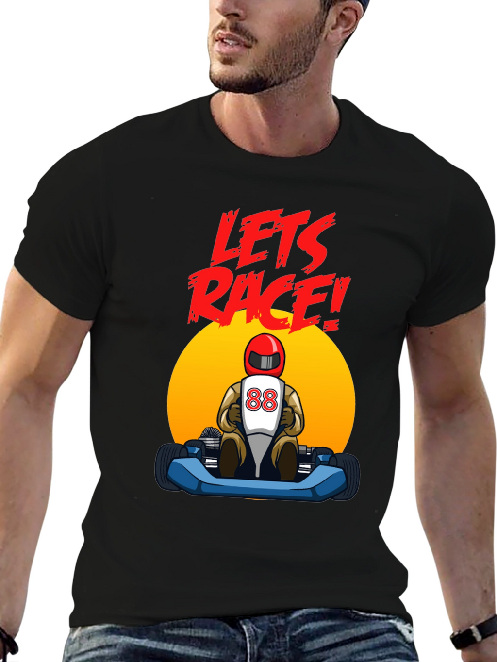 Lets Race! Kart Racing Graphic T-Shirt
