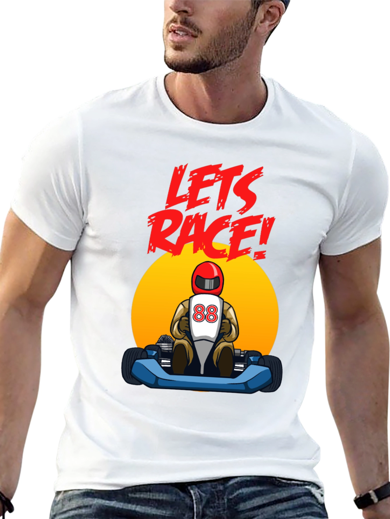 Lets Race! Kart Racing Graphic T-Shirt