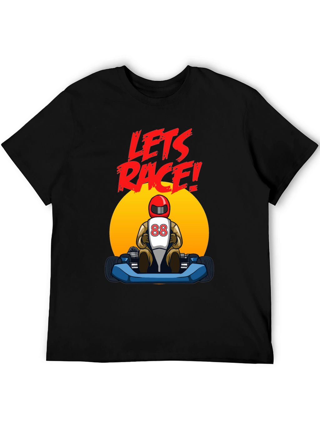 Lets Race! Kart Racing Graphic T-Shirt