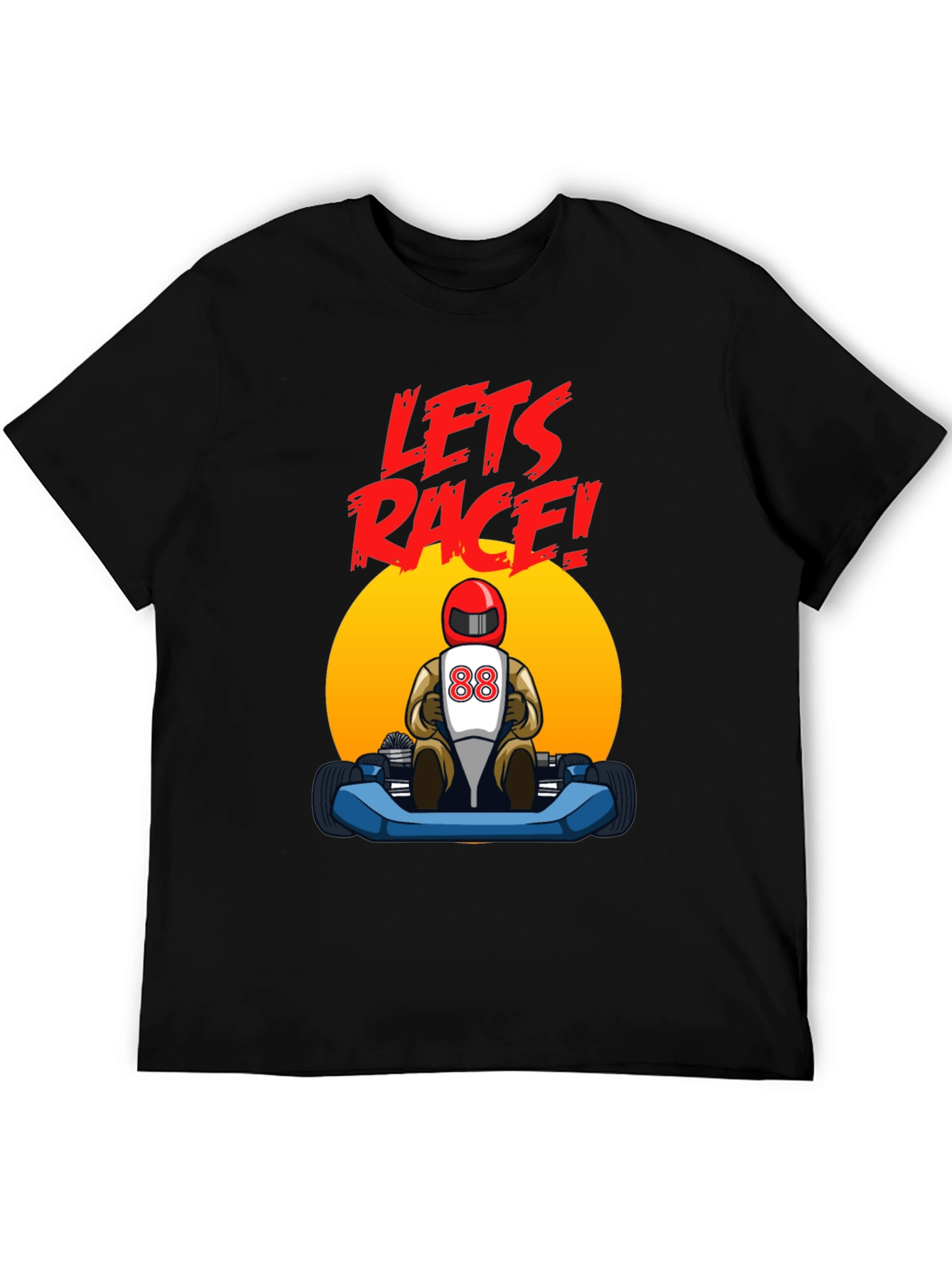 Lets Race! Kart Racing Graphic T-Shirt