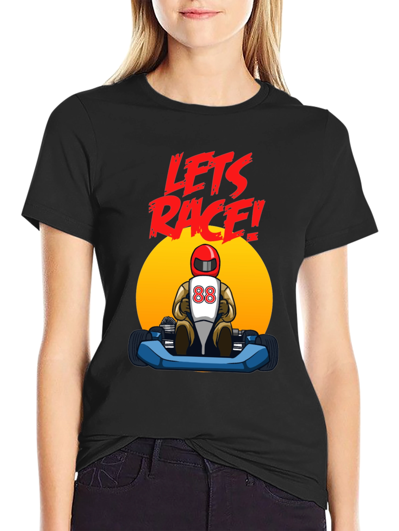 Lets Race! Kart Racing Graphic T-Shirt