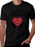School Counselor Heart Graphic Tee