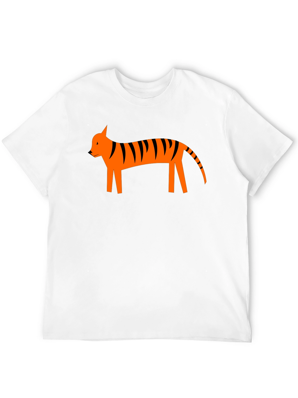 Modern Tiger Graphic Tee - Black Cotton Casual Shirt