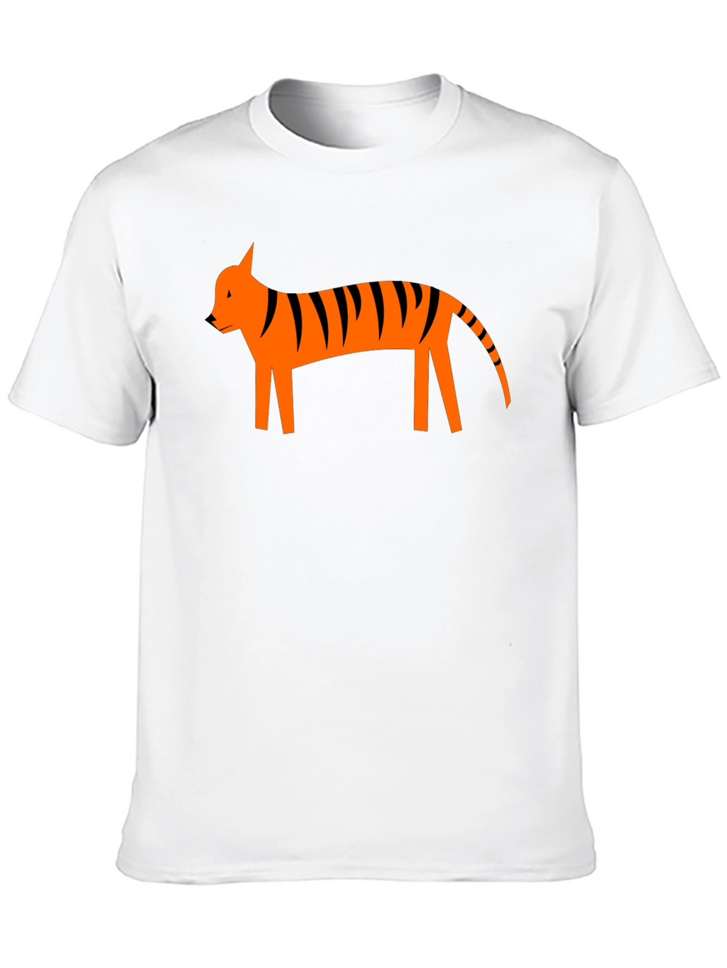 Modern Tiger Graphic Tee - Black Cotton Casual Shirt