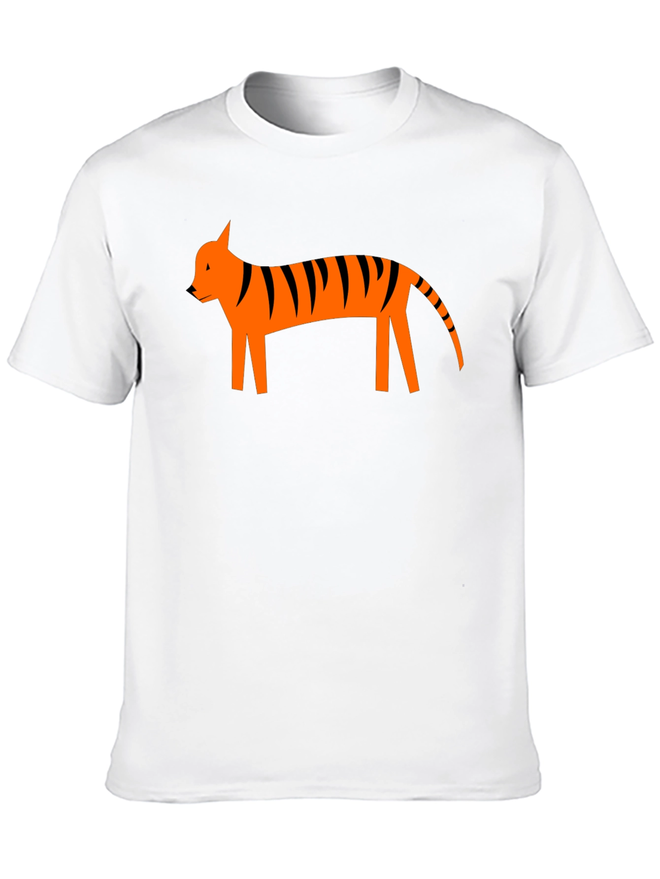 Modern Tiger Graphic Tee - Black Cotton Casual Shirt