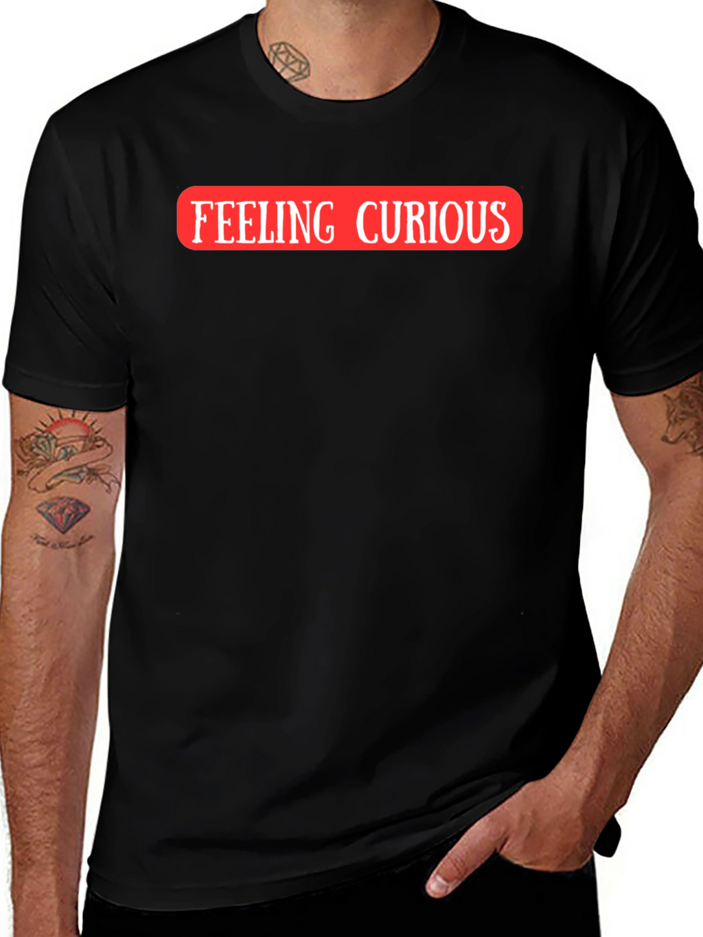 Feeling Curious Graphic T-Shirt - Black