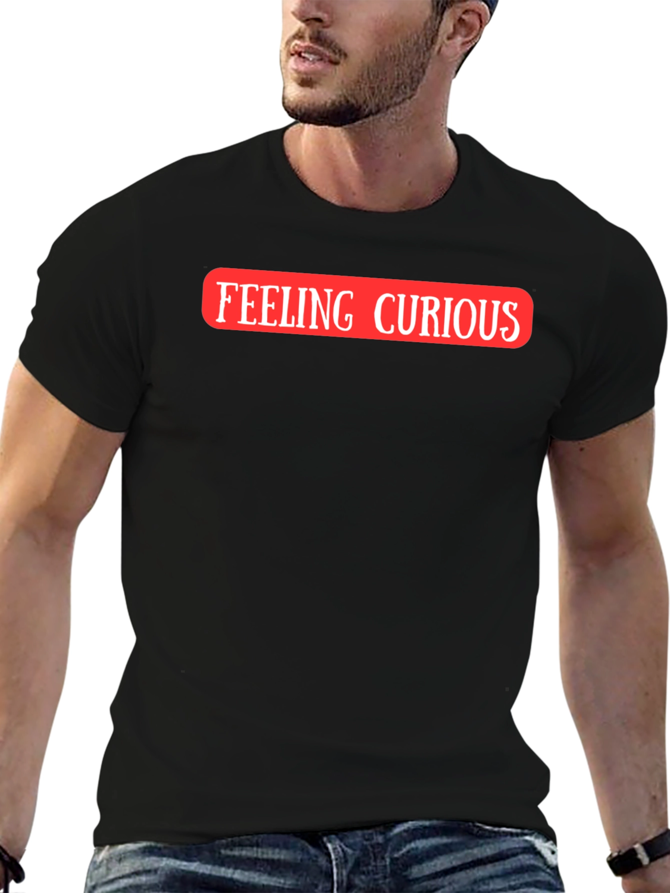 Feeling Curious Graphic T-Shirt - Black