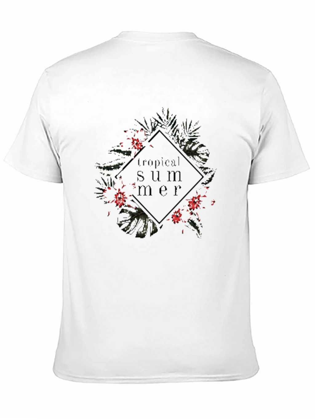 Tropical Summer Black T-Shirt