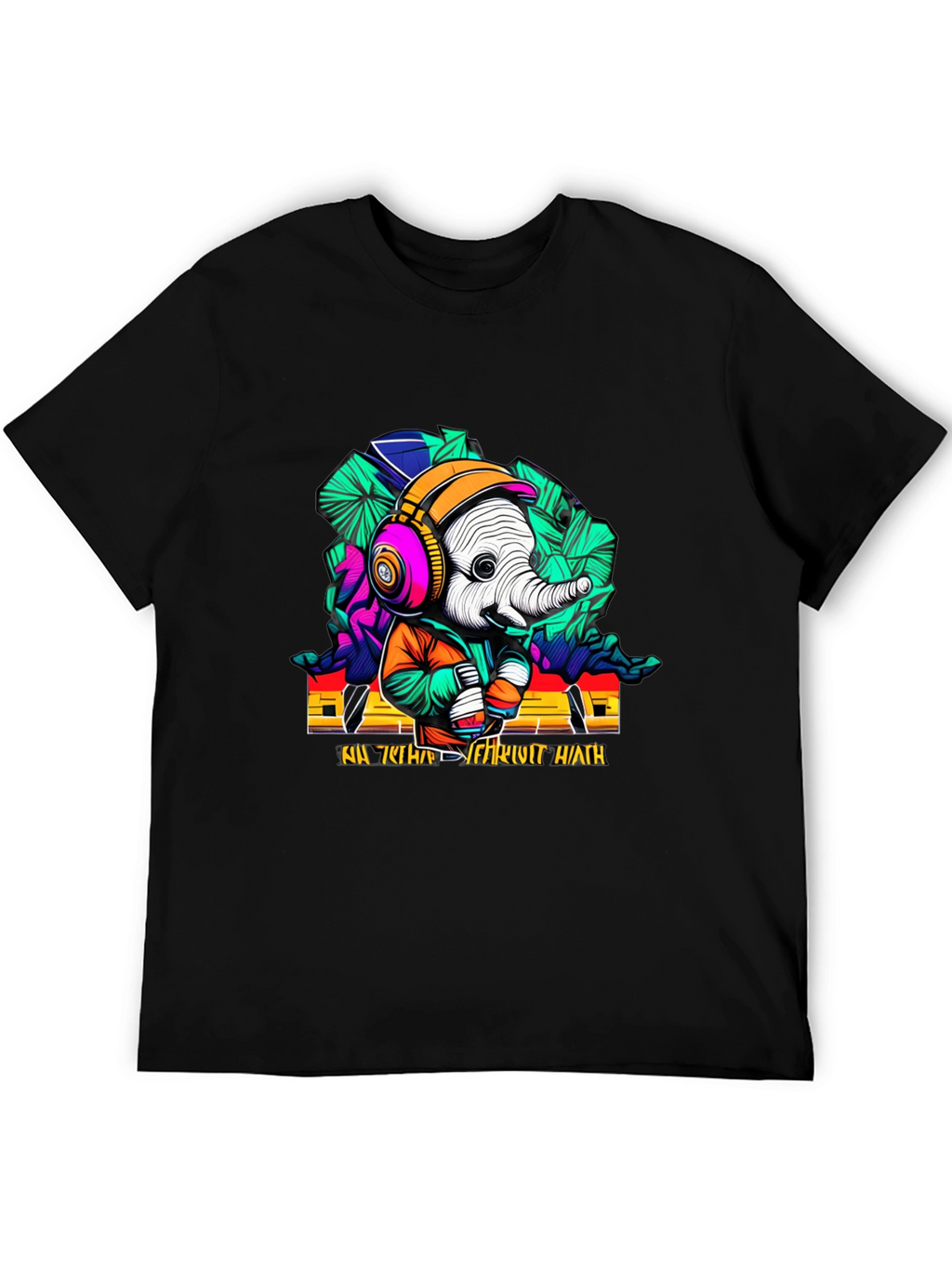 Funky Elephant Graphic T-Shirt - Unique Design