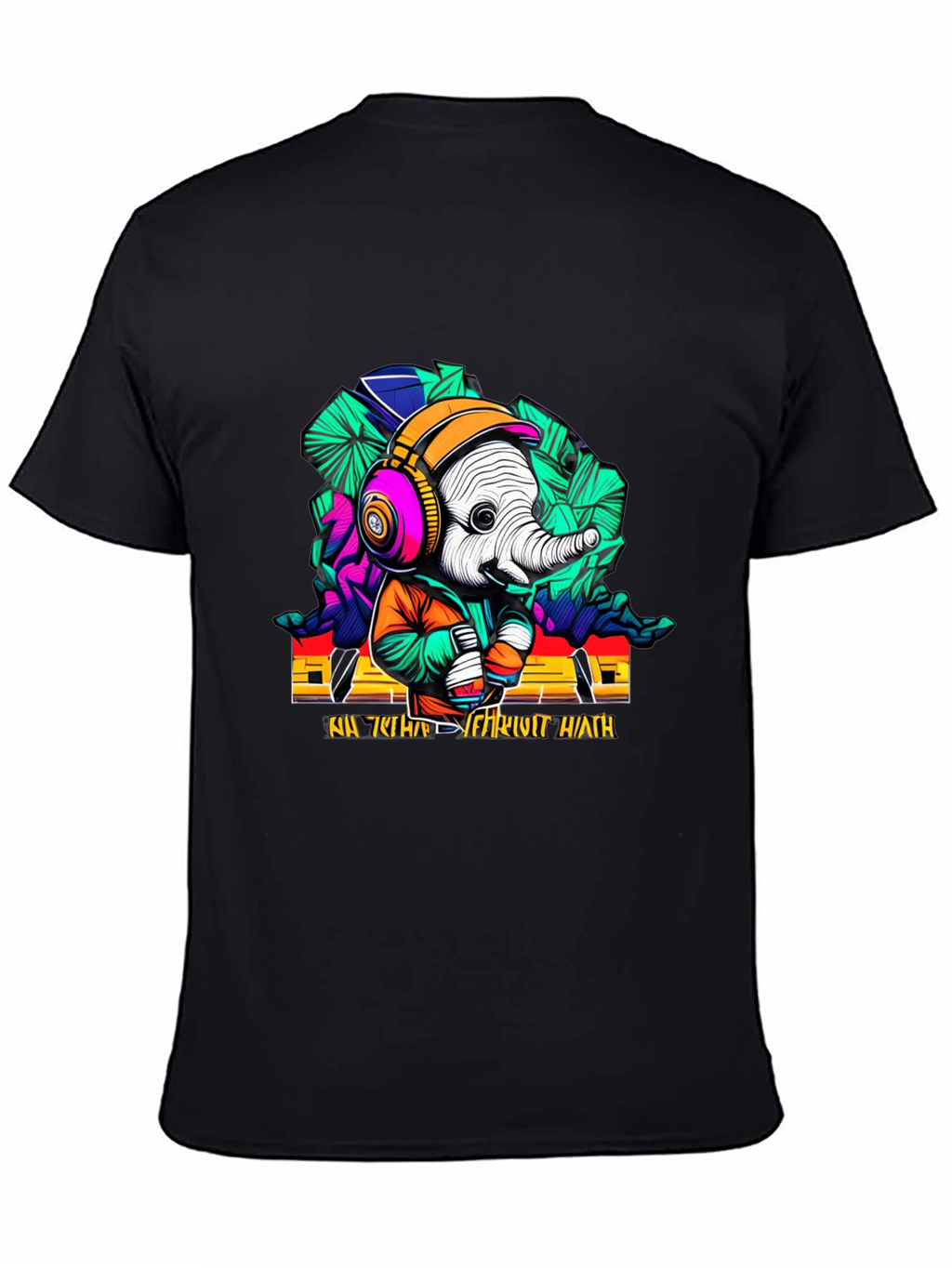 Funky Elephant Graphic T-Shirt - Unique Design