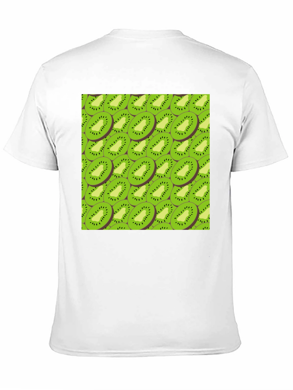 Kiwi Slice Print Black T-Shirt