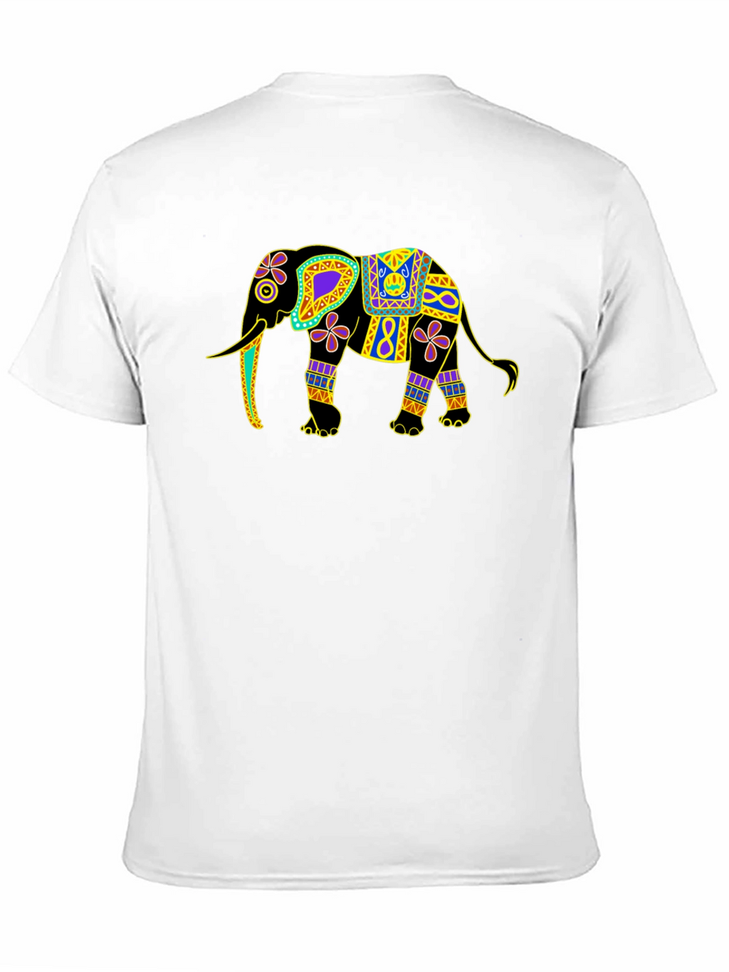 Elephant Graphic Print Black Tee