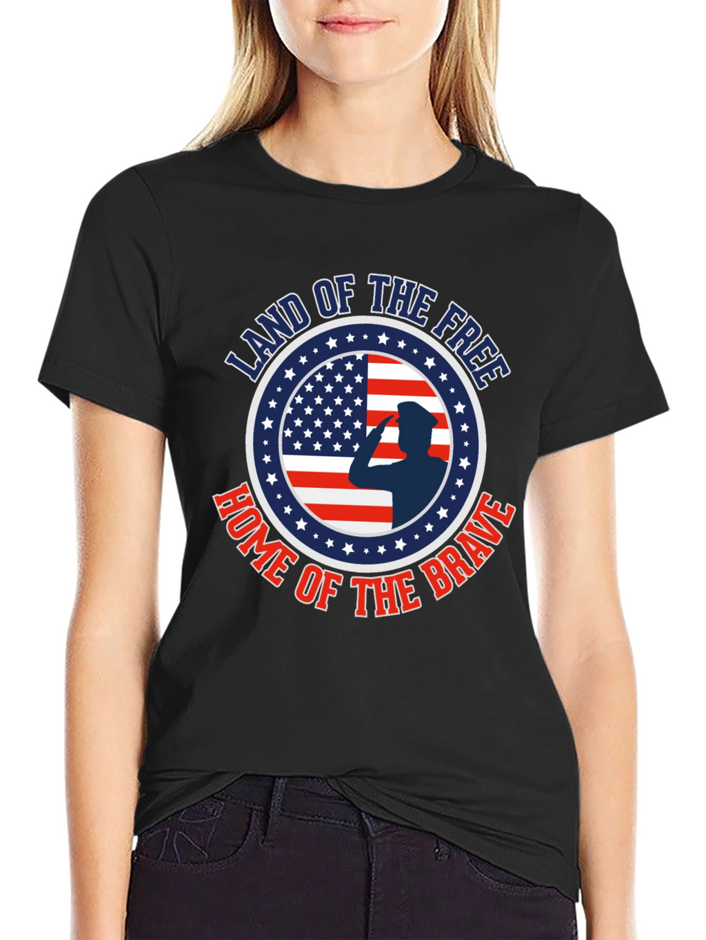 Land of the Free Patriotic Graphic T-Shirt