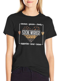 Social Worker Leopard Heart T-Shirt