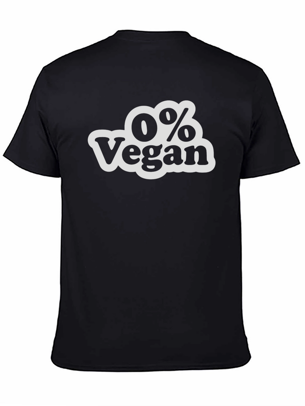 0% Vegan Slogan T-Shirt - Bold Statement Tee