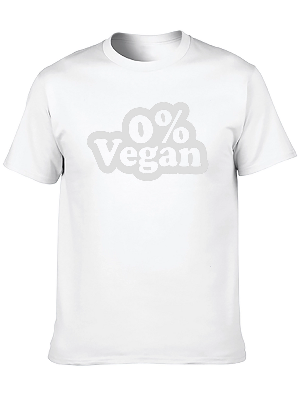 0% Vegan Slogan T-Shirt - Bold Statement Tee