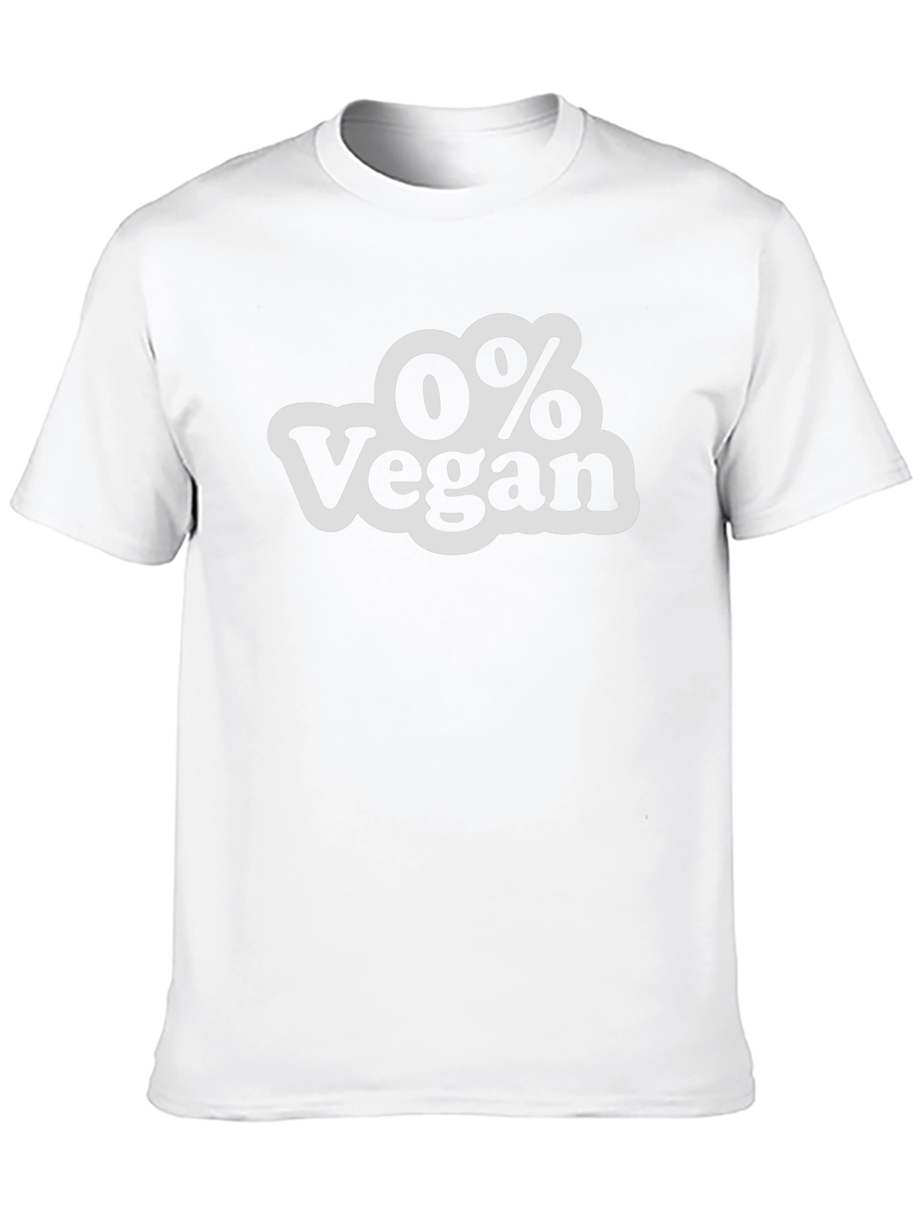 0% Vegan Slogan T-Shirt - Bold Statement Tee