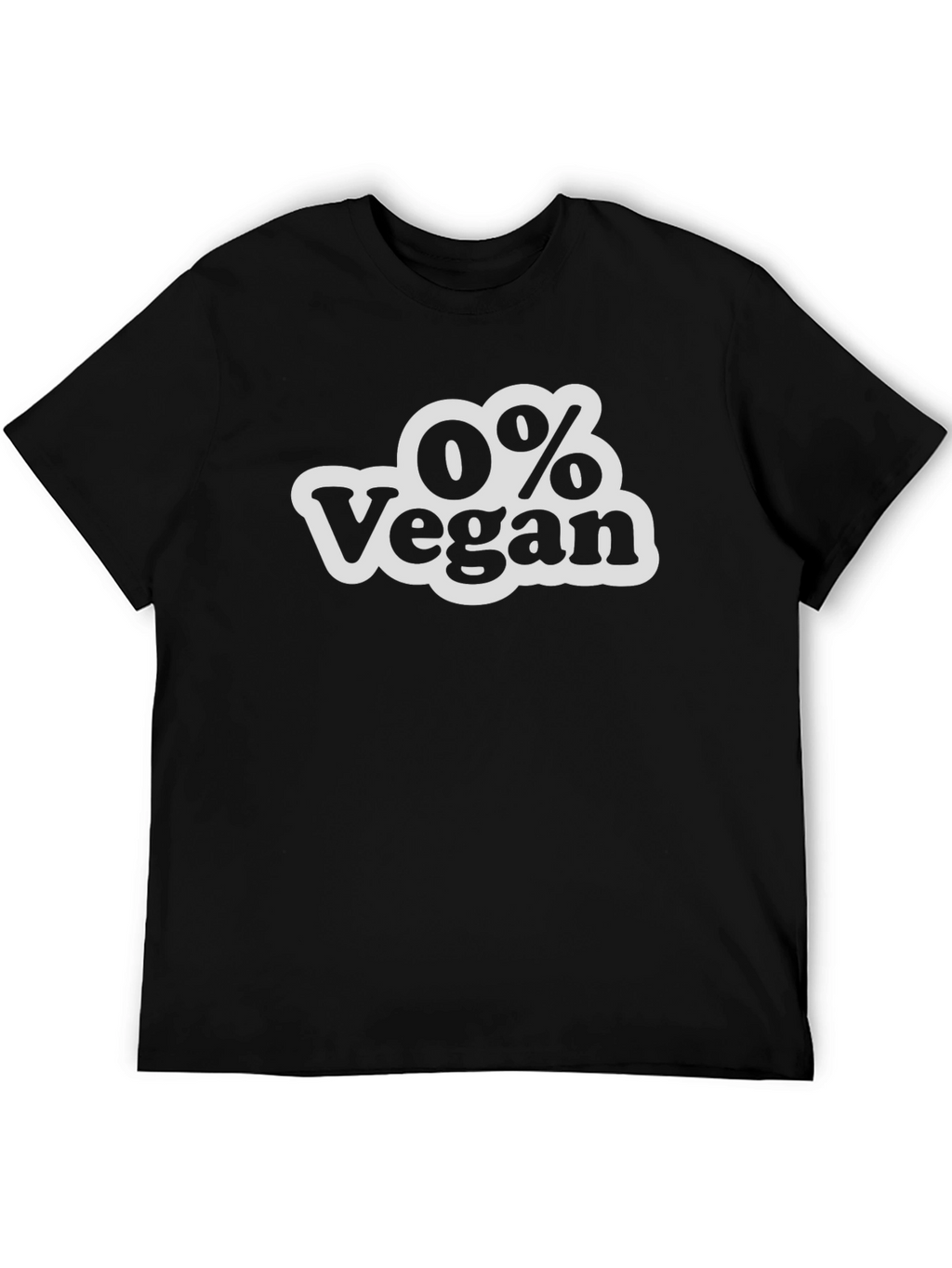 0% Vegan Slogan T-Shirt - Bold Statement Tee