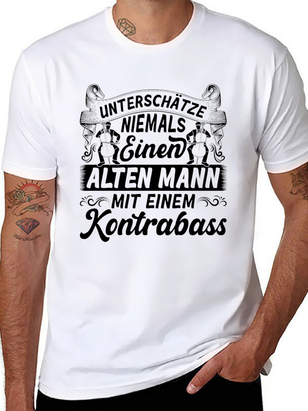 Funny Old Man & Bass T-Shirt