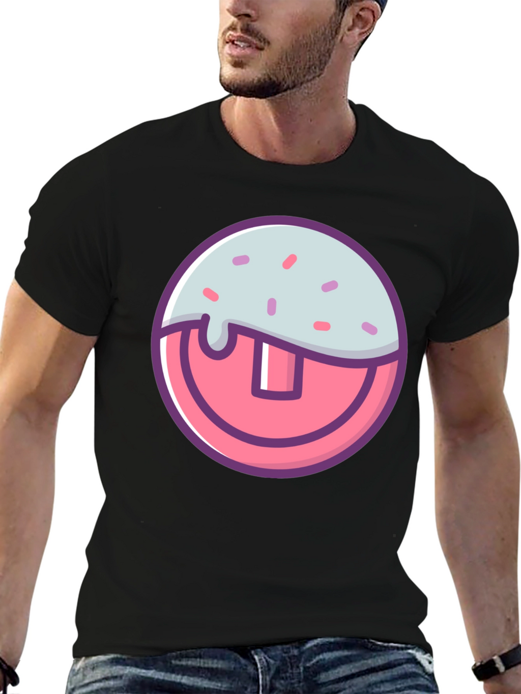 Funny Tooth Graphic T-Shirt - Black Cotton Tee