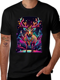 Vibrant Deer Graphic Tee