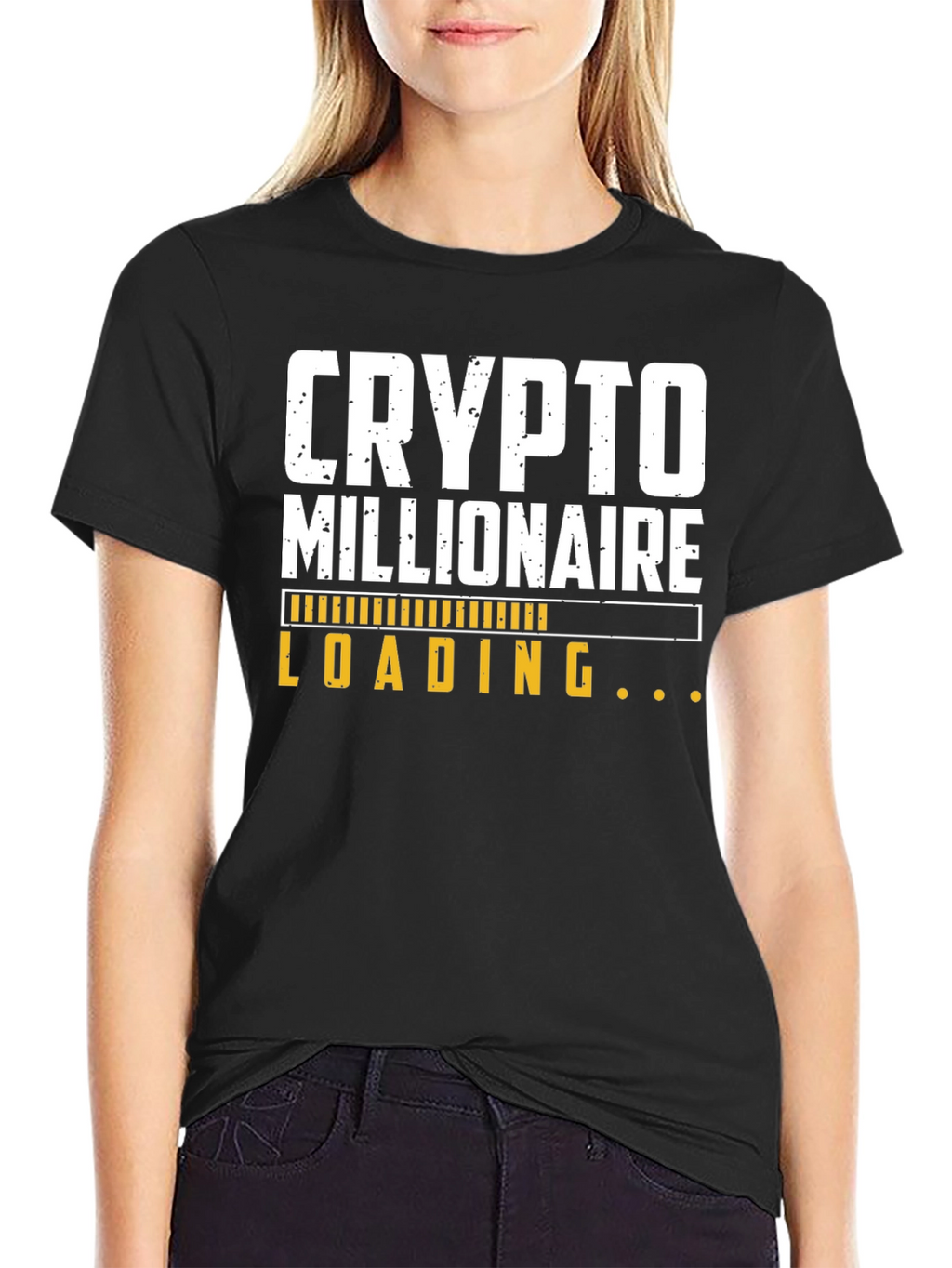 Crypto Millionaire Loading Black T-Shirt