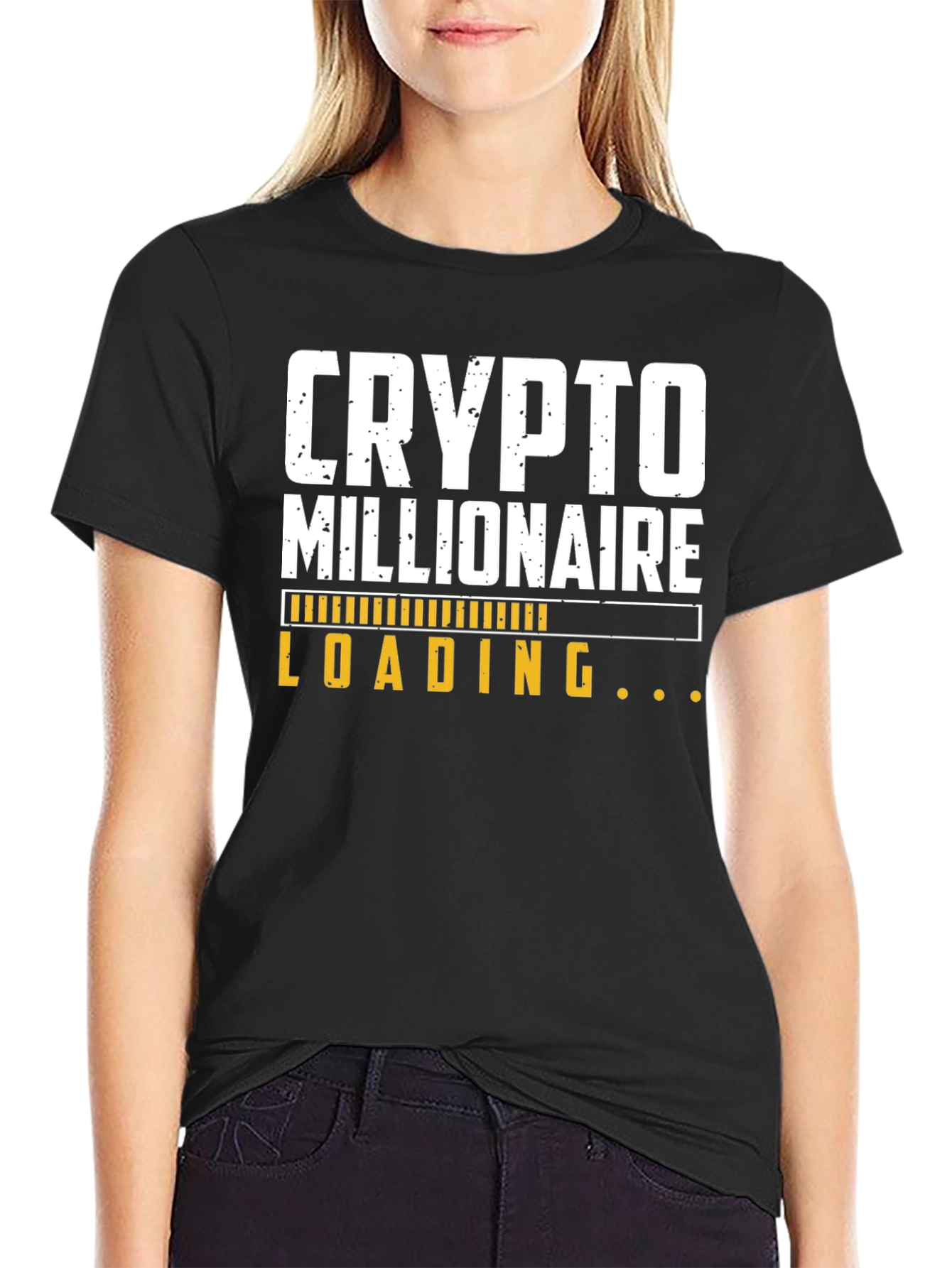 Crypto Millionaire Loading Black T-Shirt