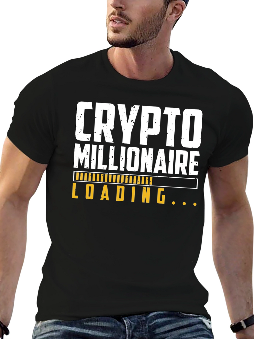 Crypto Millionaire Loading Black T-Shirt