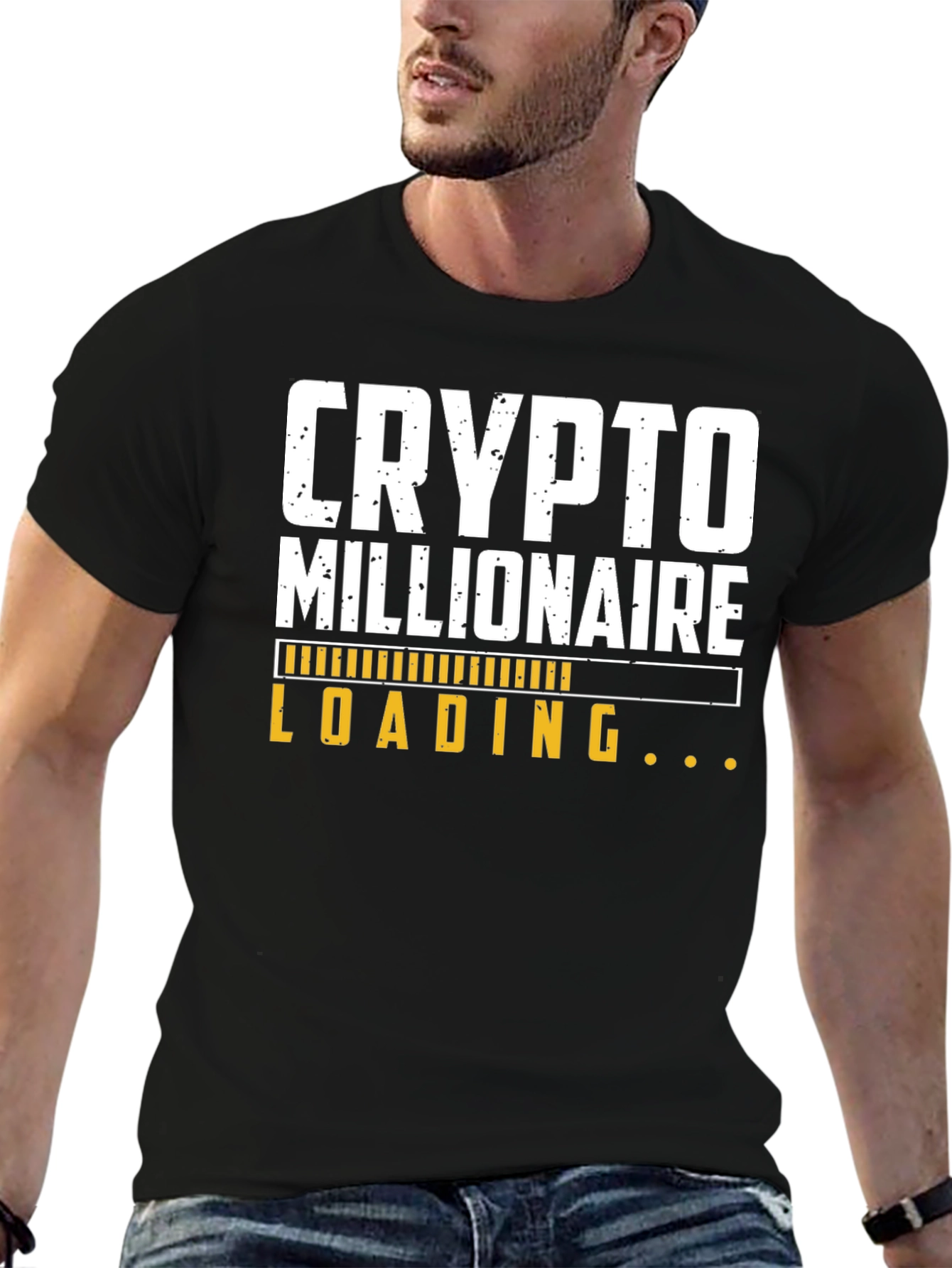 Crypto Millionaire Loading Black T-Shirt