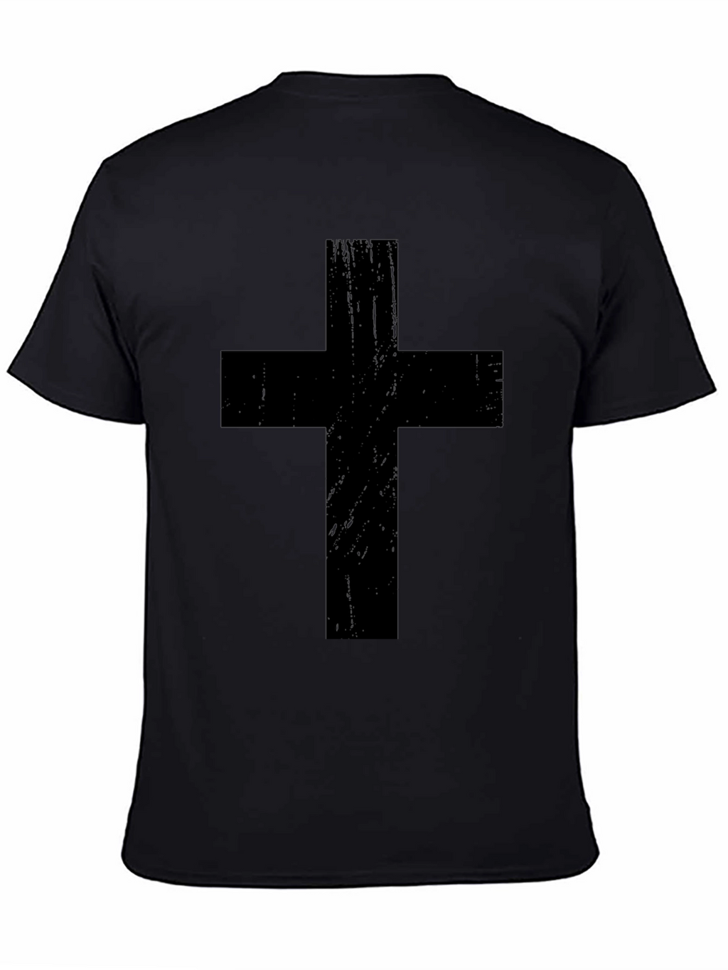 Bold Black Cross Graphic T-Shirt