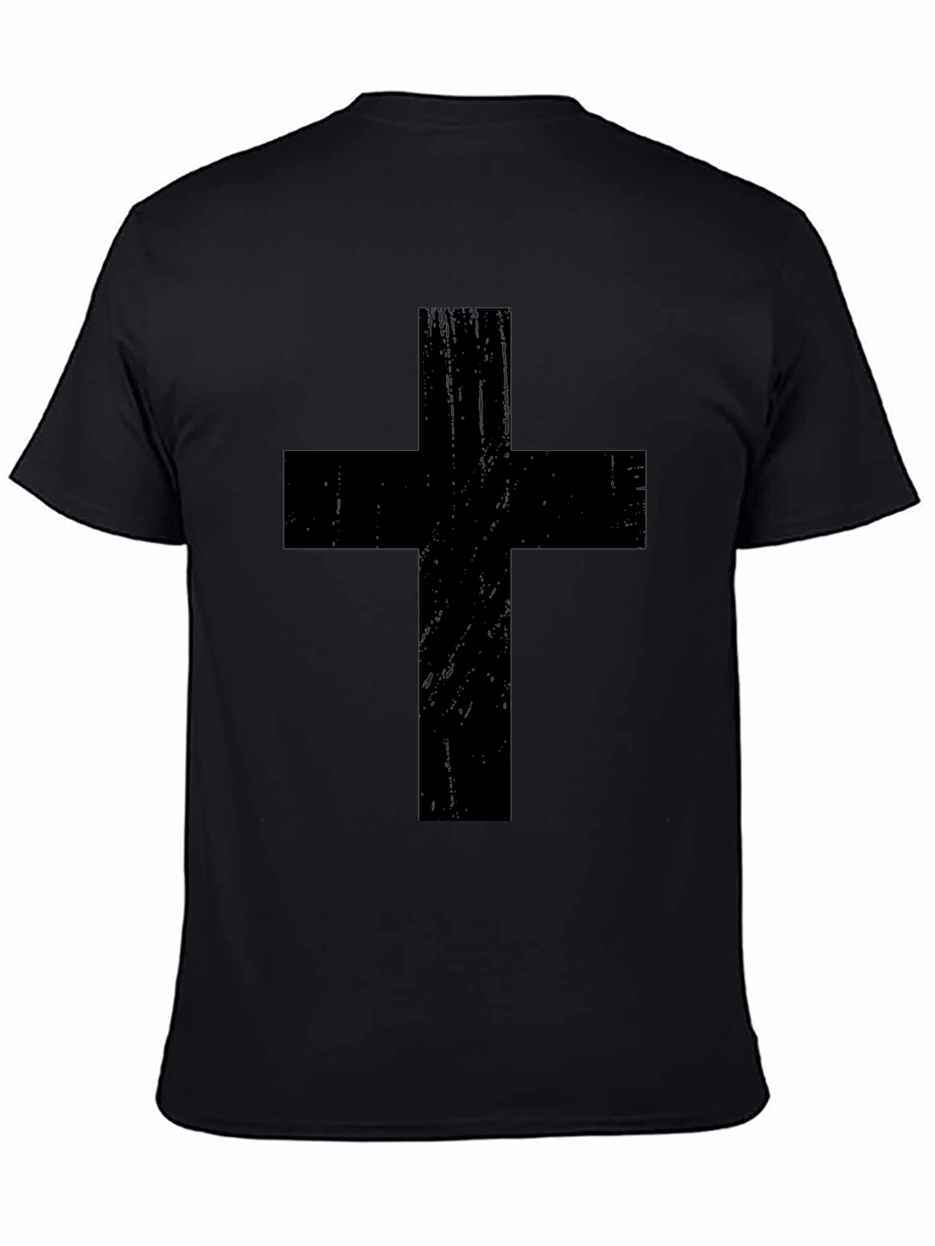 Bold Black Cross Graphic T-Shirt
