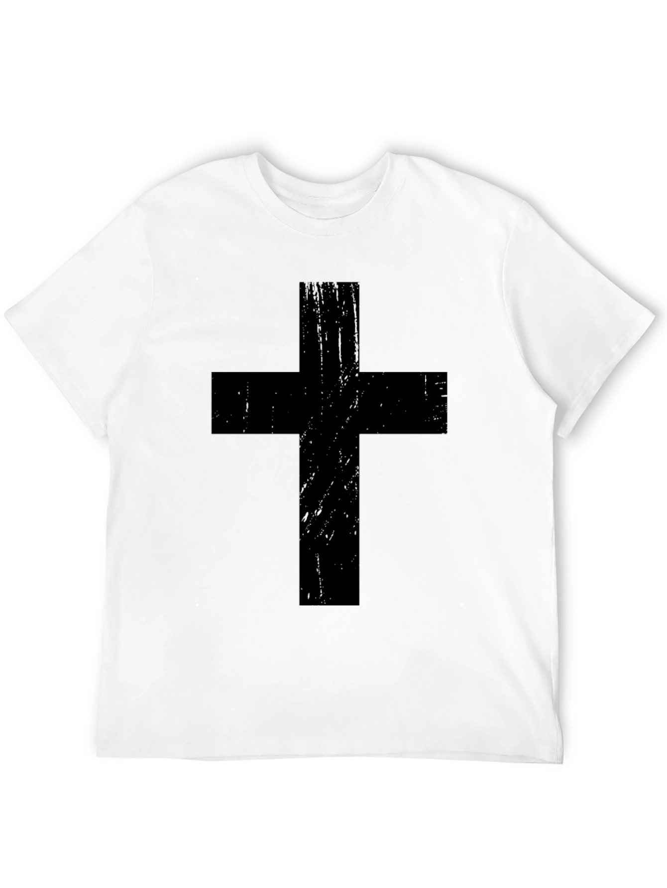 Bold Black Cross Graphic T-Shirt