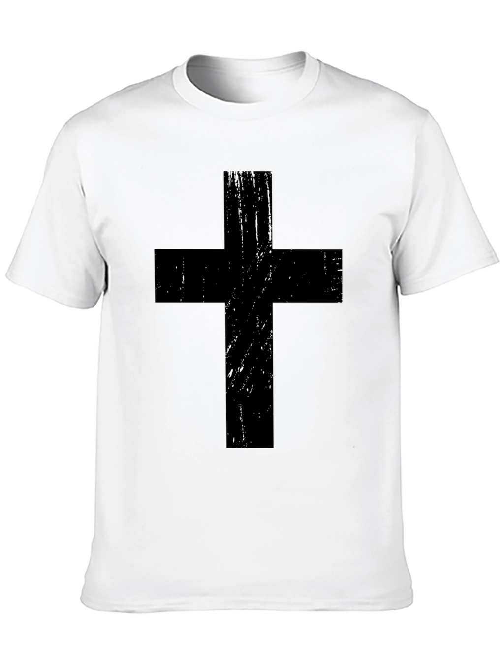 Bold Black Cross Graphic T-Shirt