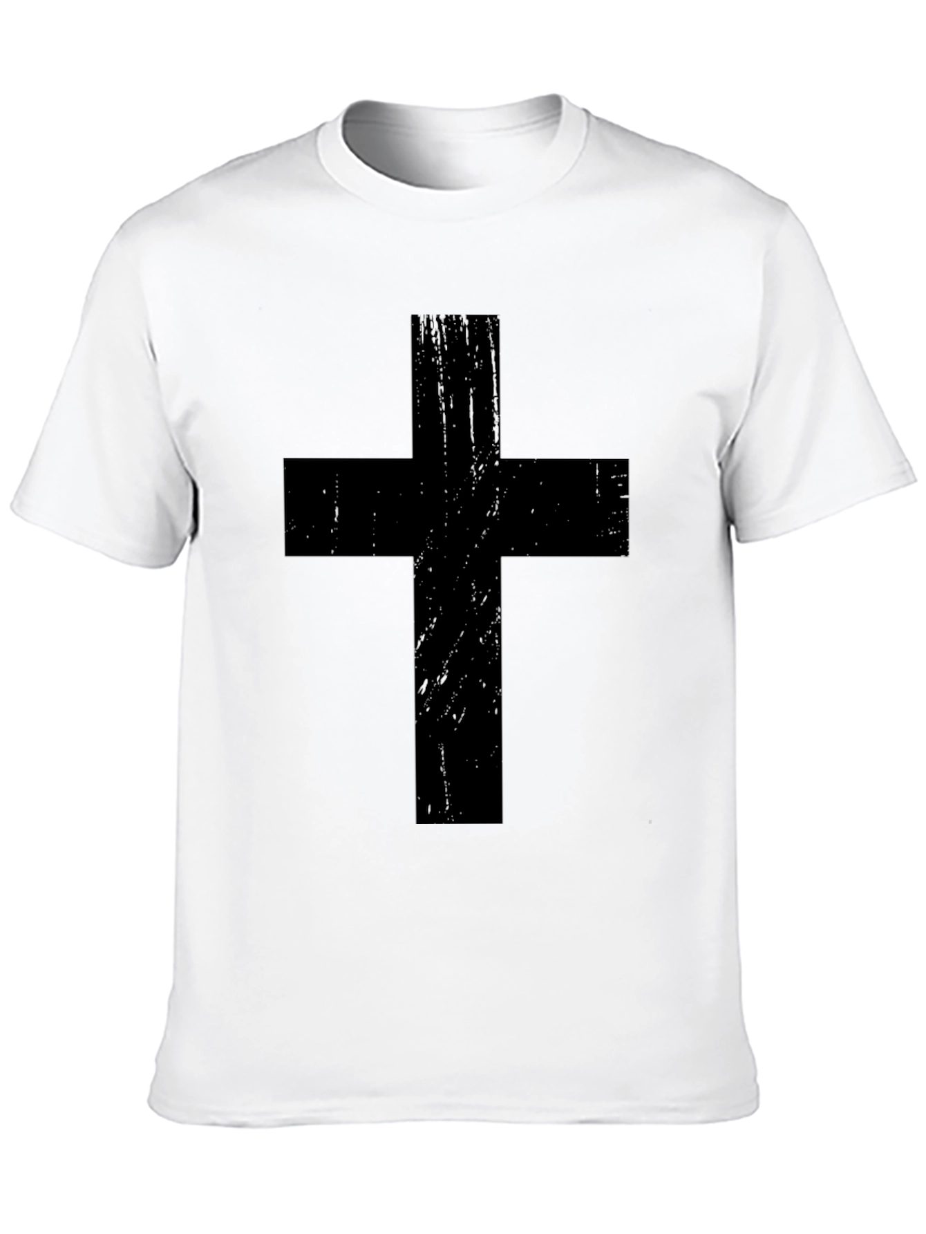 Bold Black Cross Graphic T-Shirt