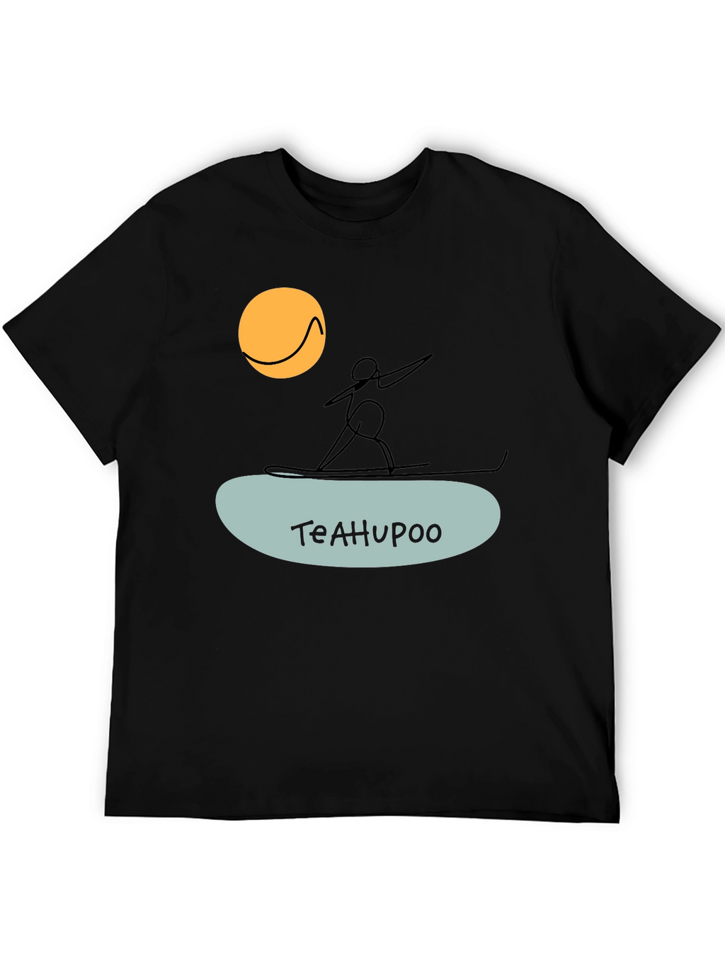 Teahupoo Surfer Graphic Tee - Black