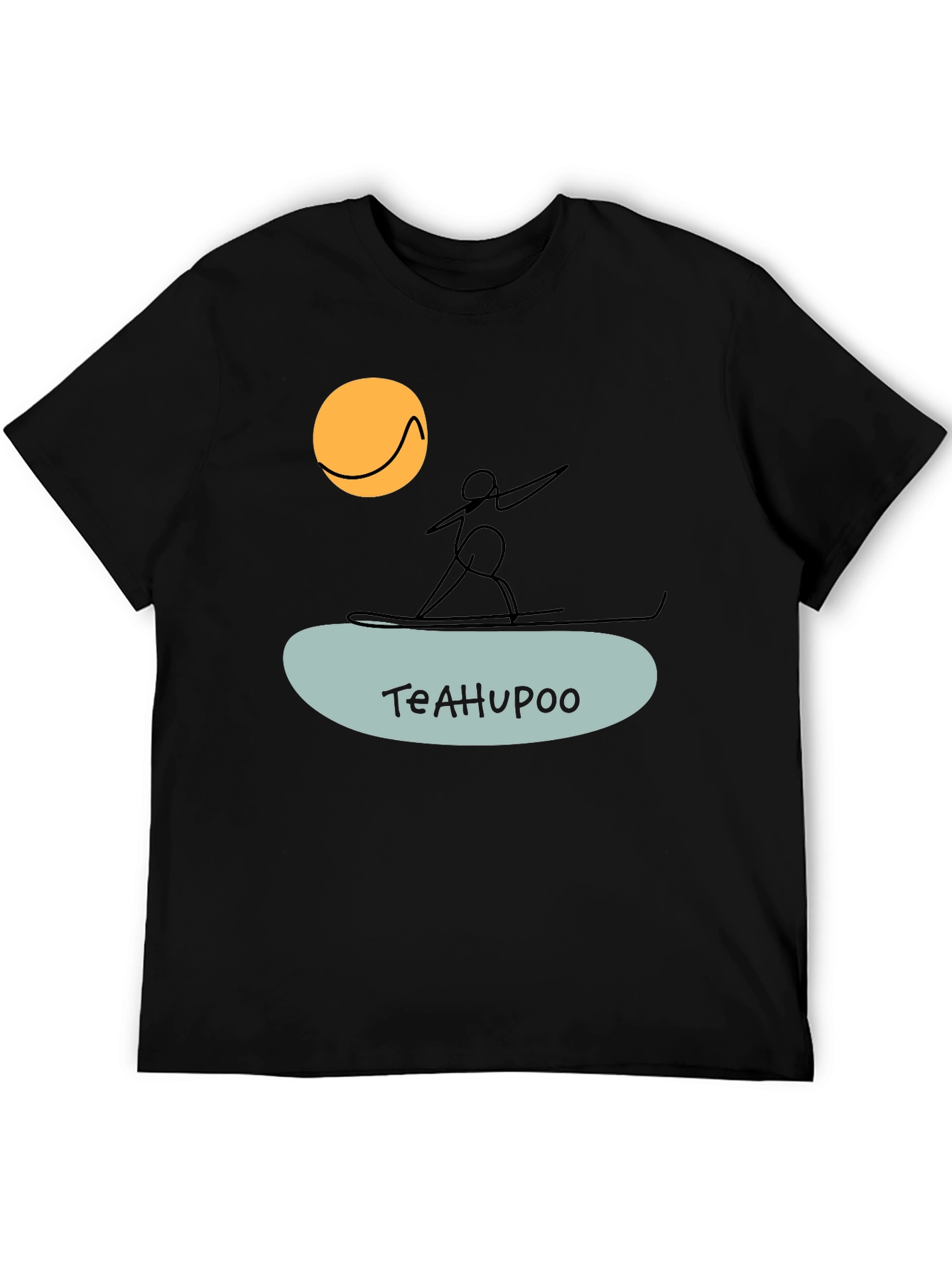 Teahupoo Surfer Graphic Tee - Black
