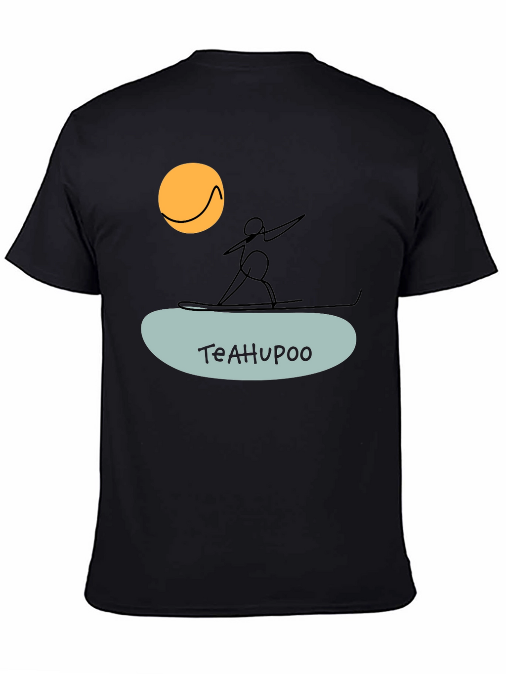 Teahupoo Surfer Graphic Tee - Black