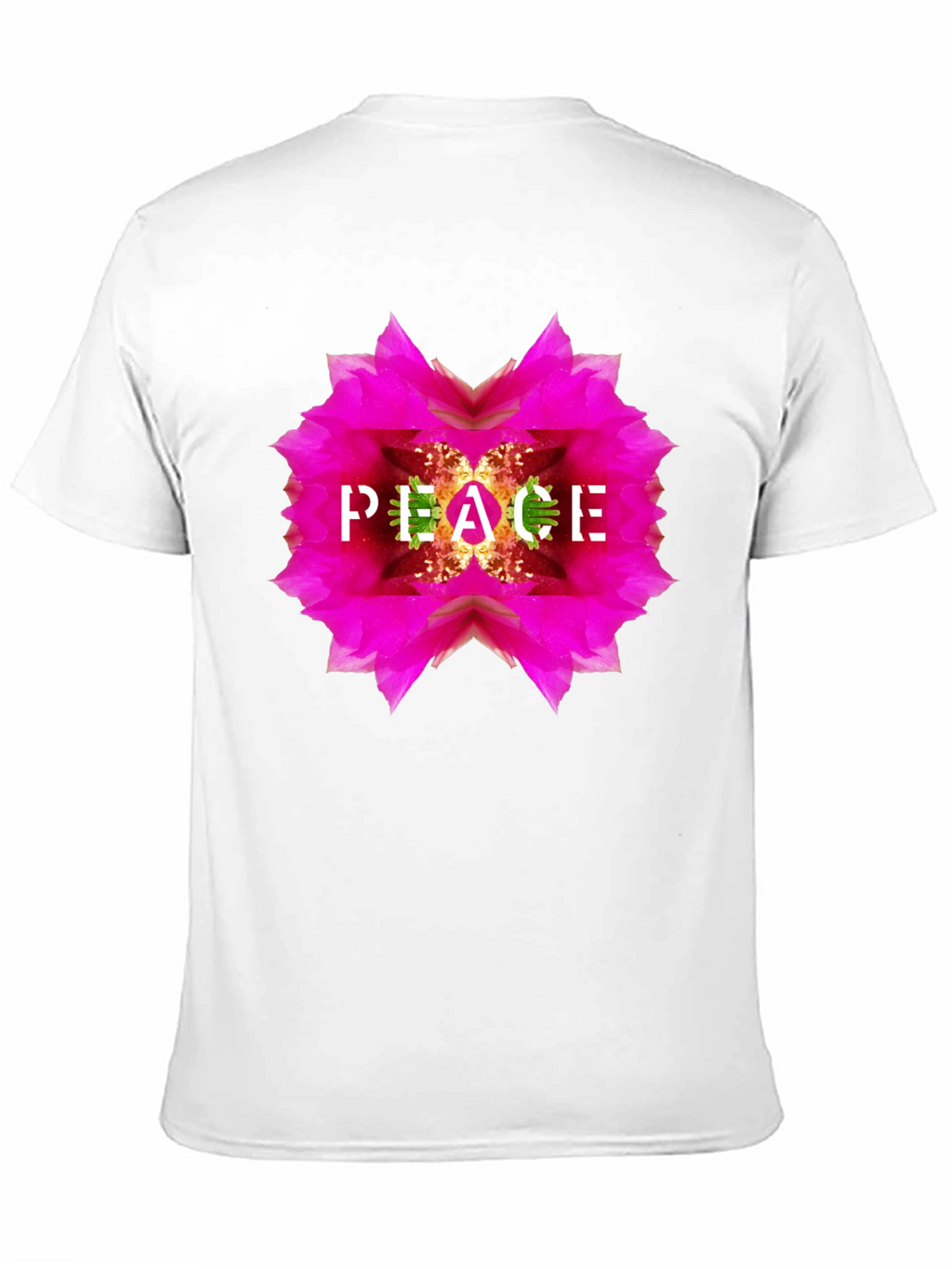 Peace Flower Graphic Black T-Shirt