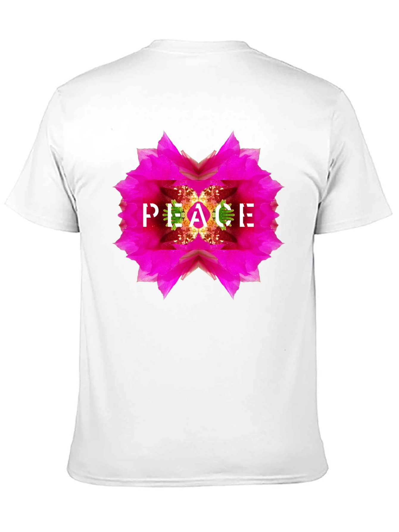 Peace Flower Graphic Black T-Shirt