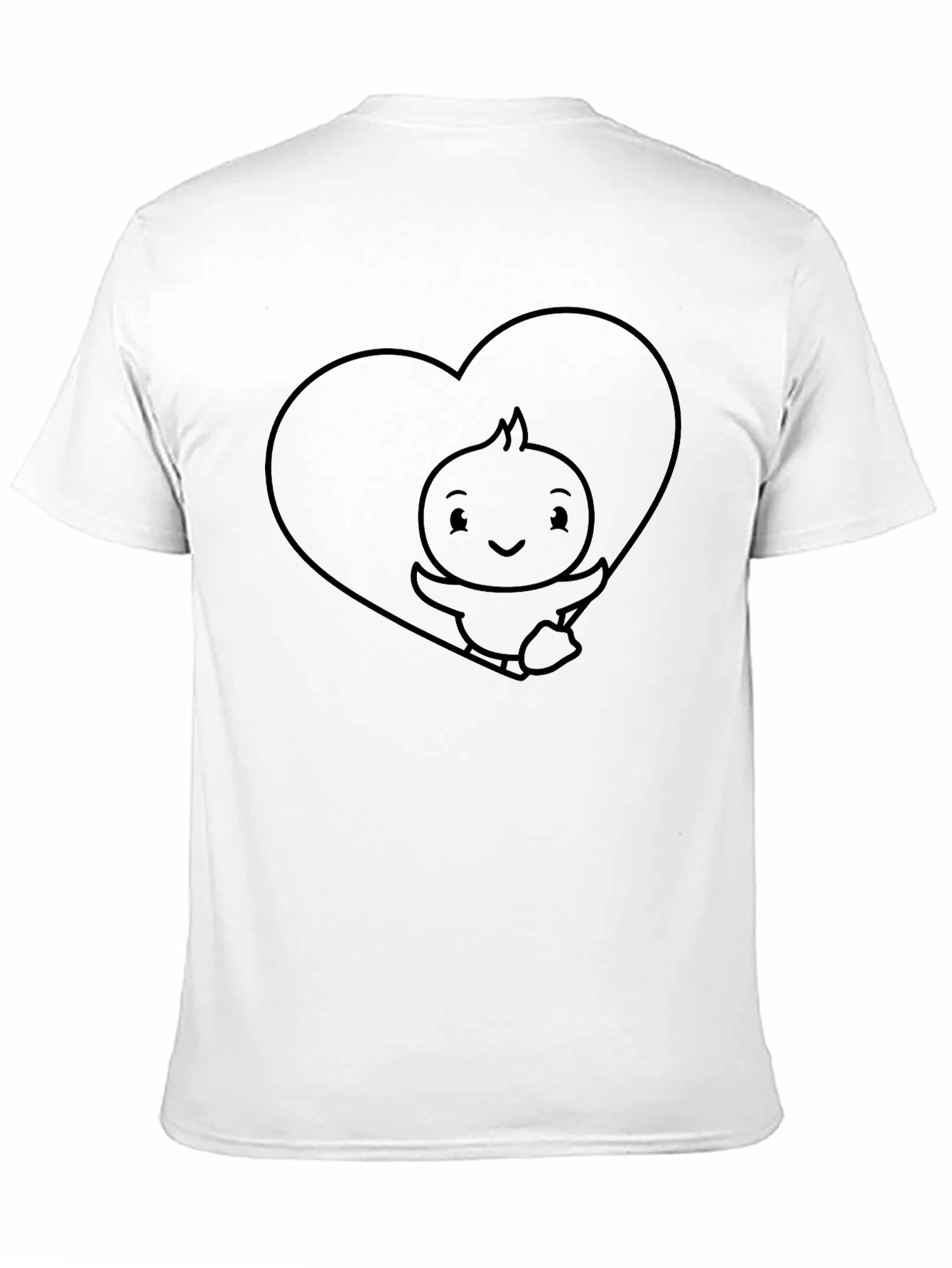 Cute Cartoon Chick Heart T-Shirt