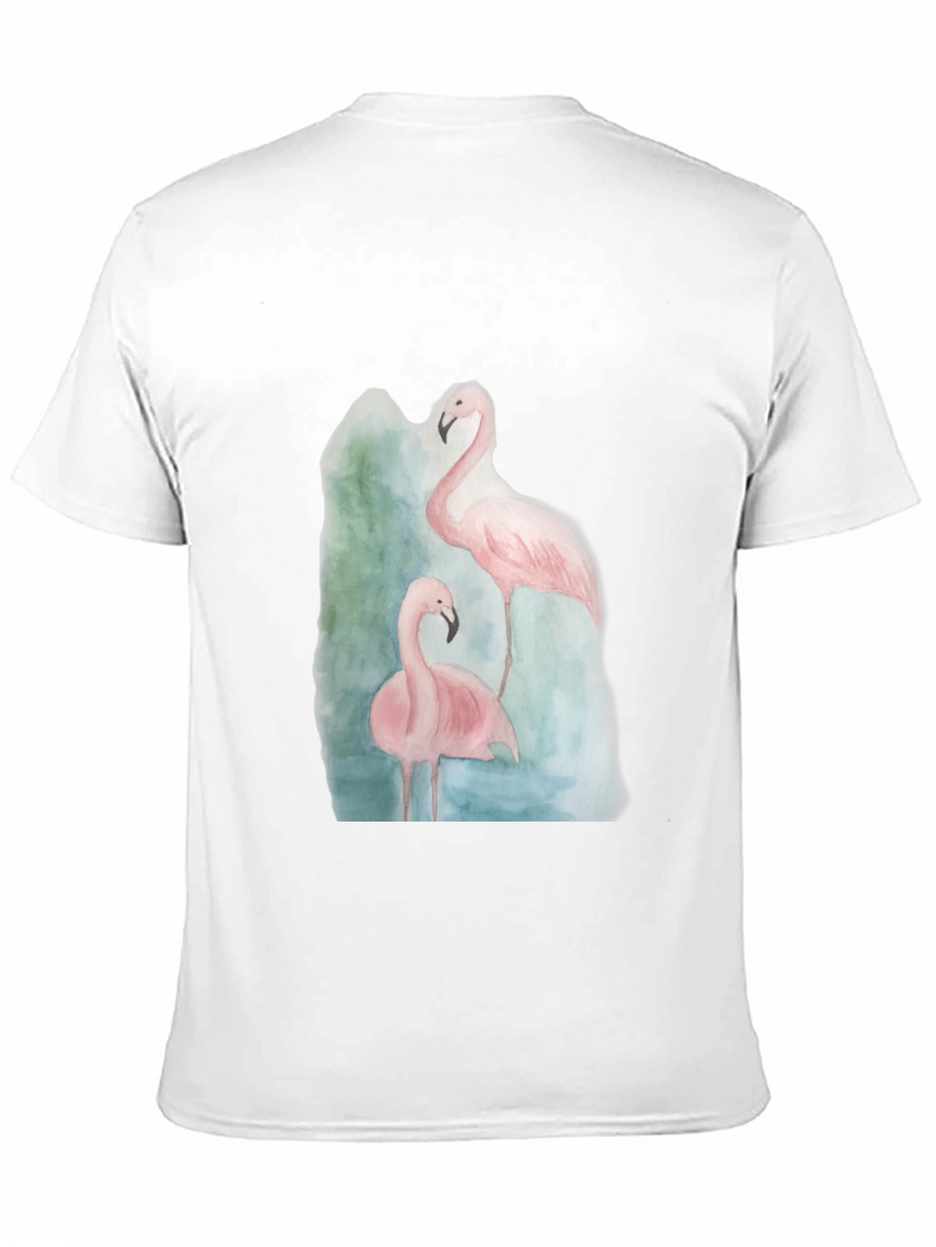 Flamingo Graphic Tee - Black Cotton Casual Shirt