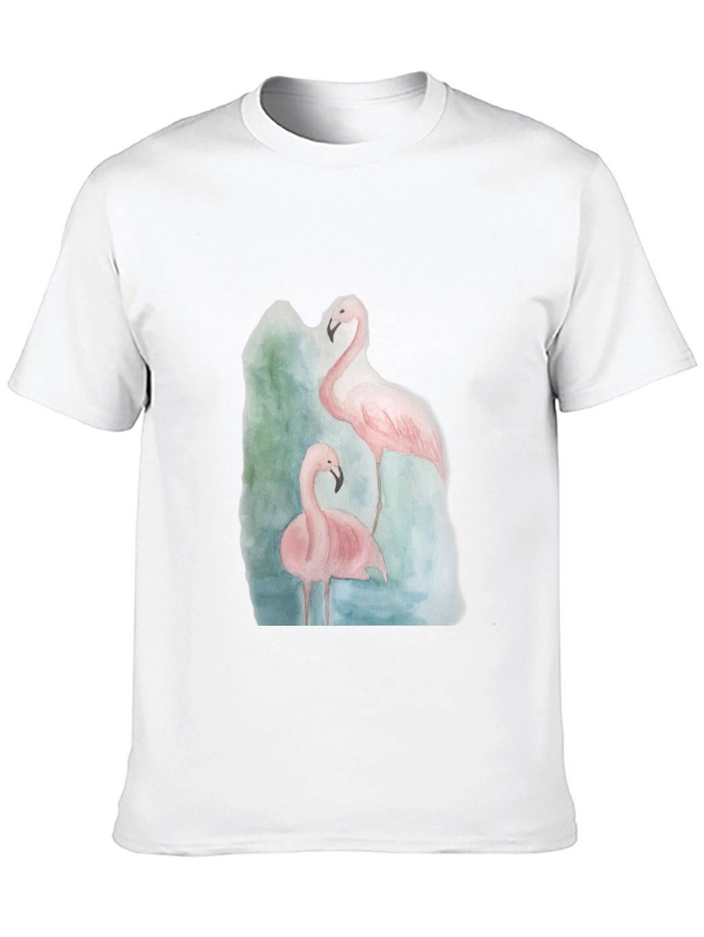 Flamingo Graphic Tee - Black Cotton Casual Shirt