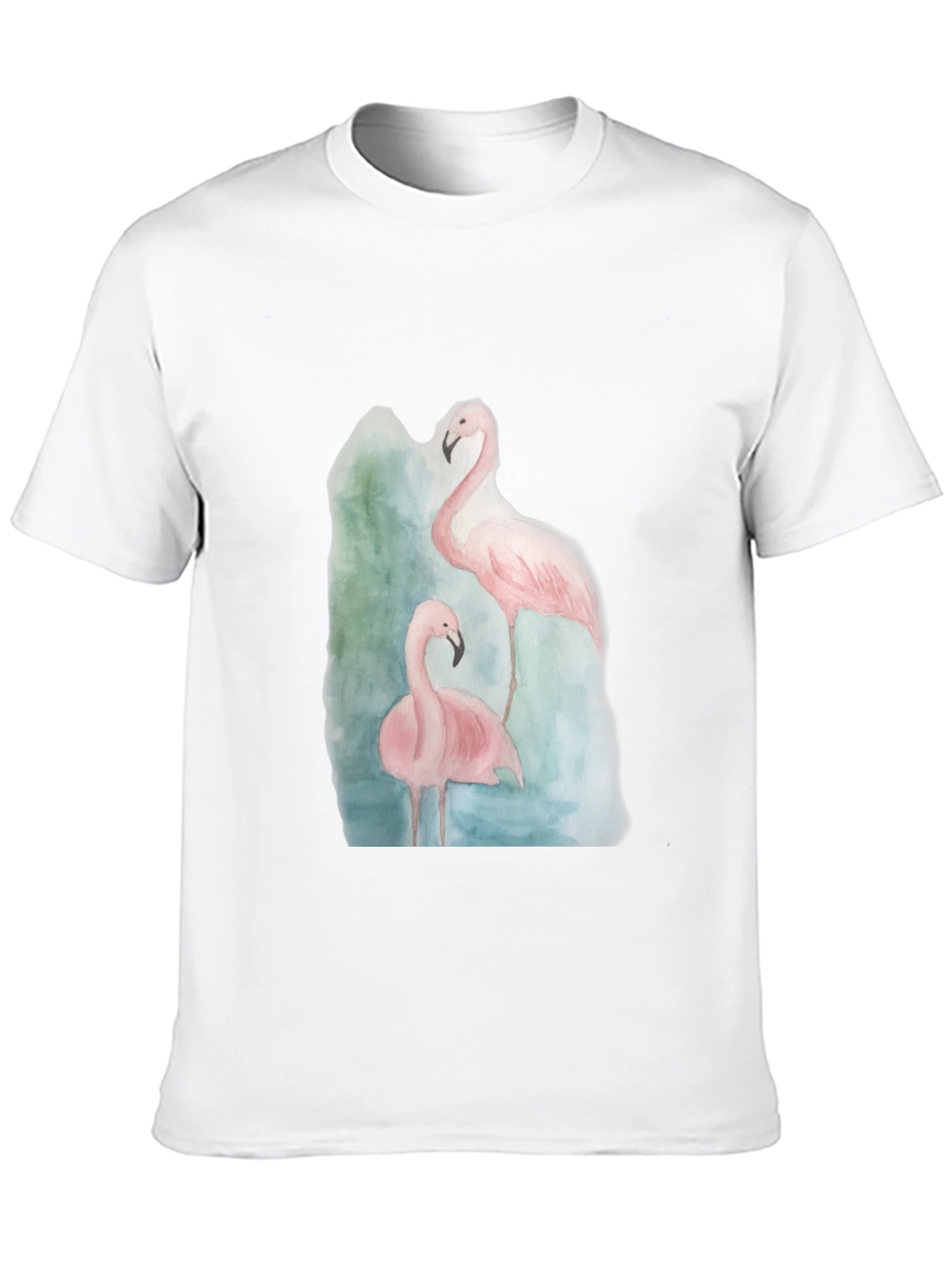 Flamingo Graphic Tee - Black Cotton Casual Shirt