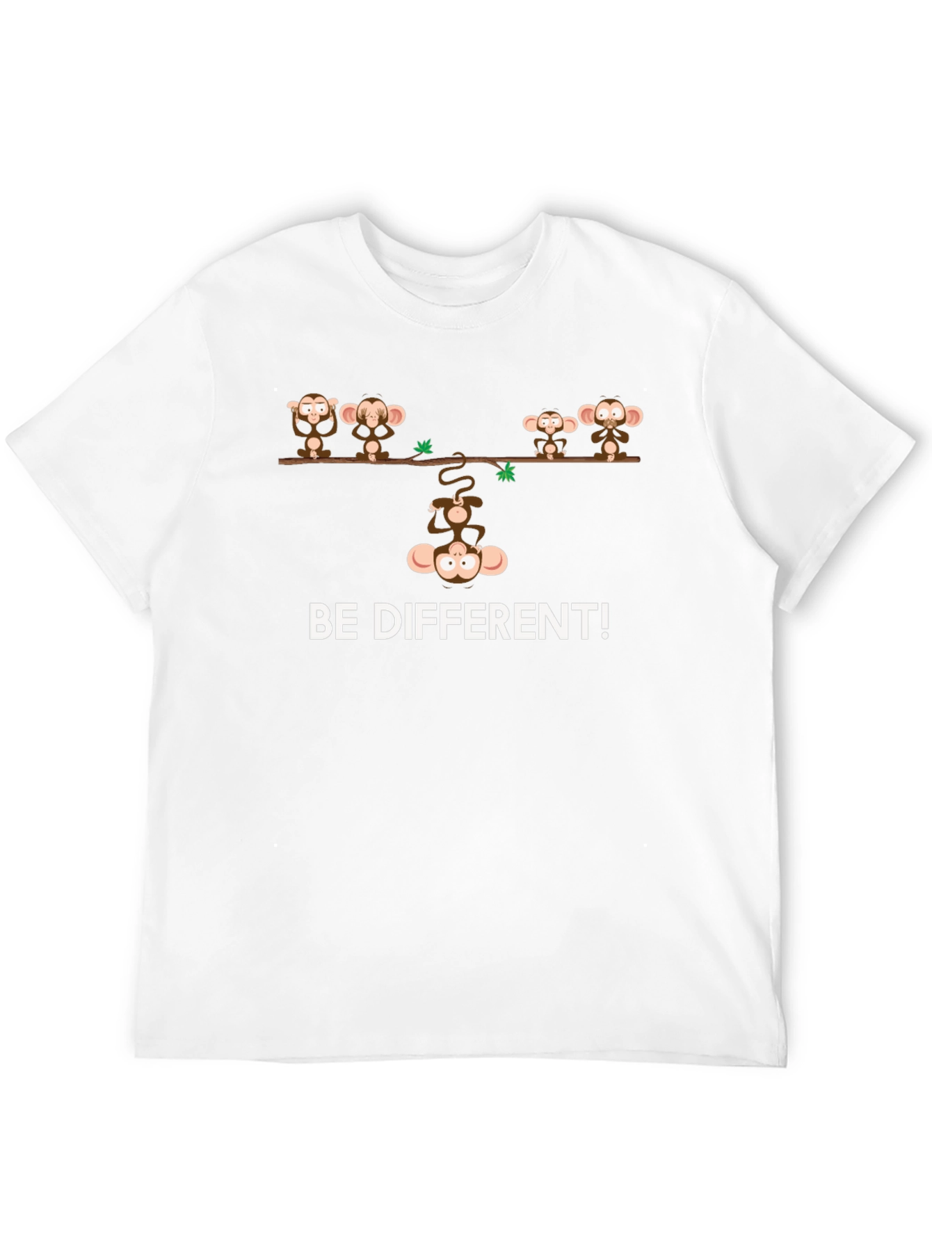 Be Different Monkey Graphic T-Shirt - Black