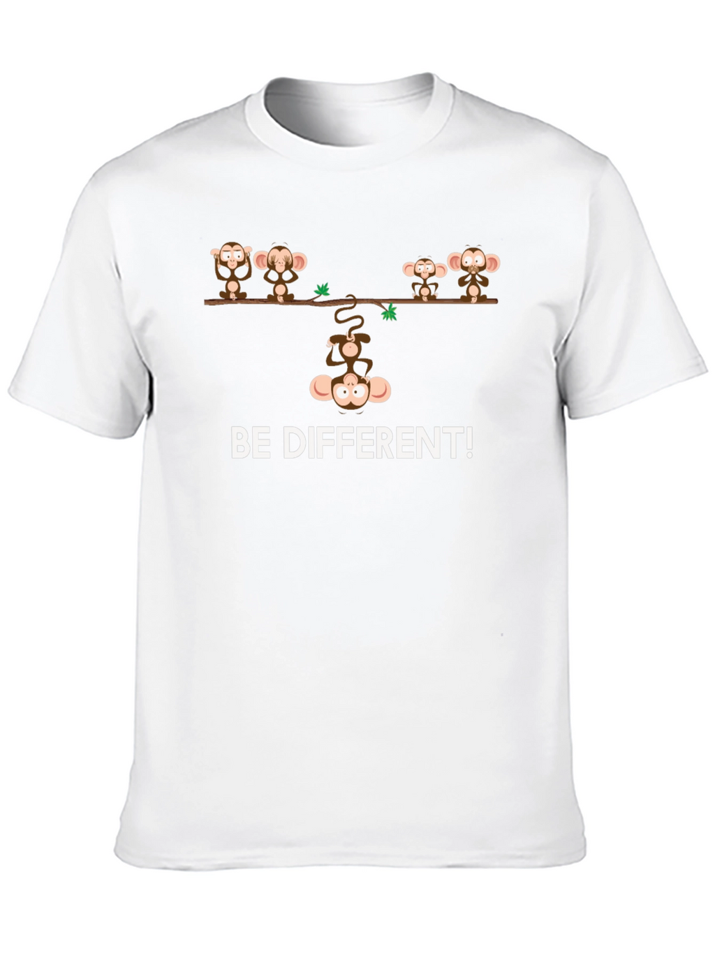 Be Different Monkey Graphic T-Shirt - Black