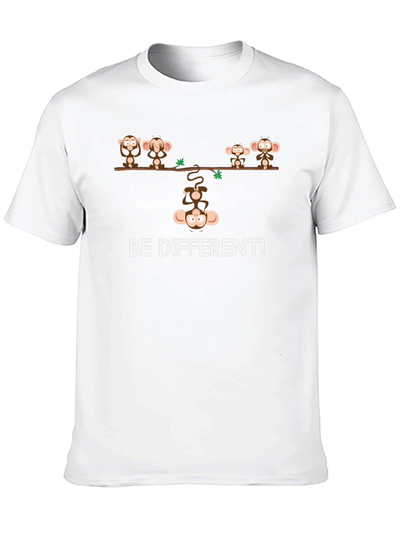 Be Different Monkey Graphic T-Shirt - Black