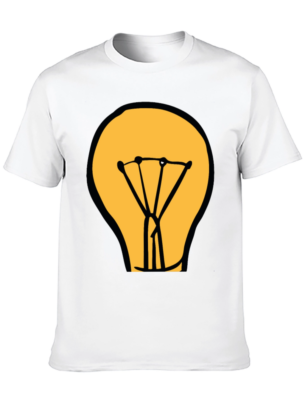 Light Bulb Graphic Black T-Shirt