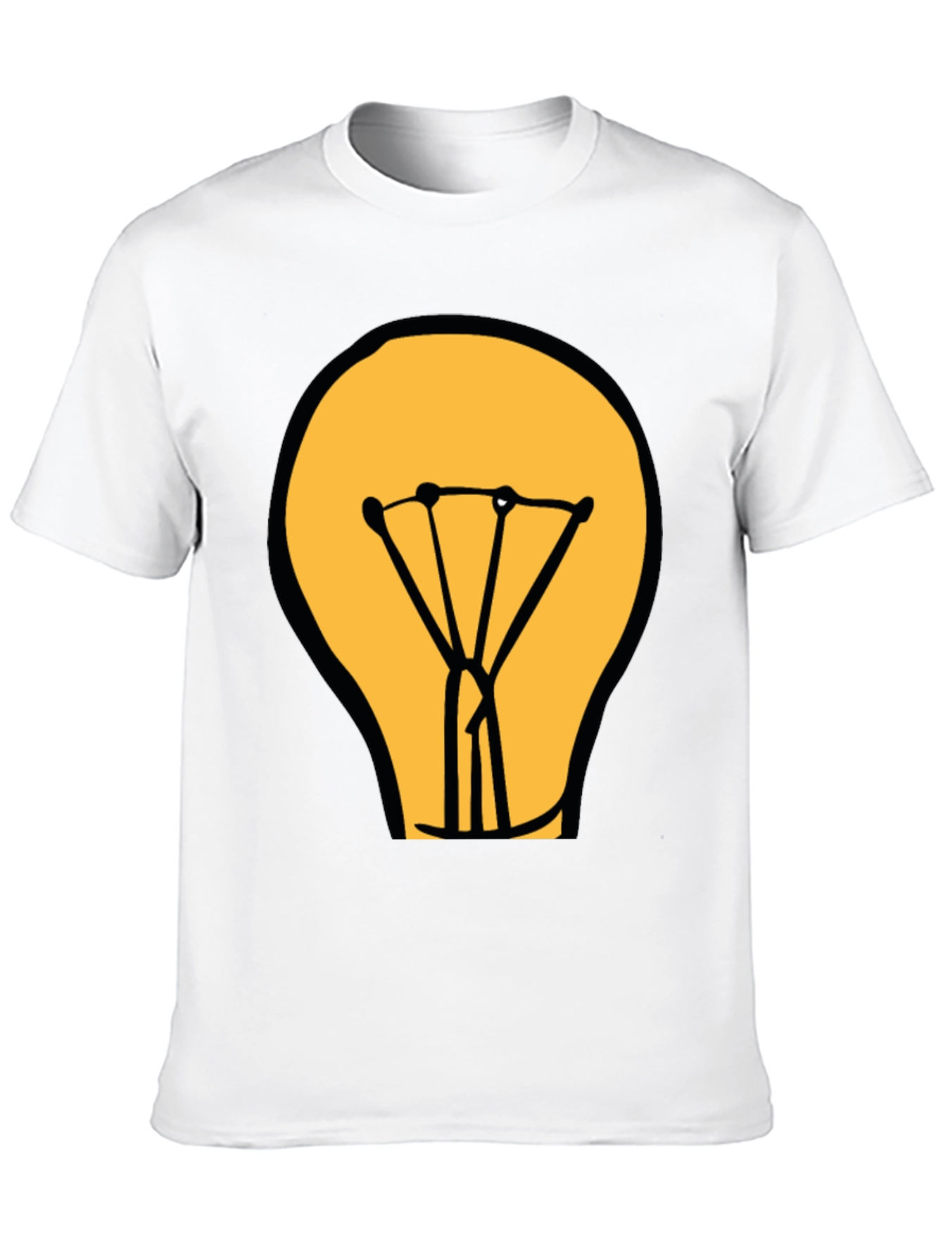 Light Bulb Graphic Black T-Shirt