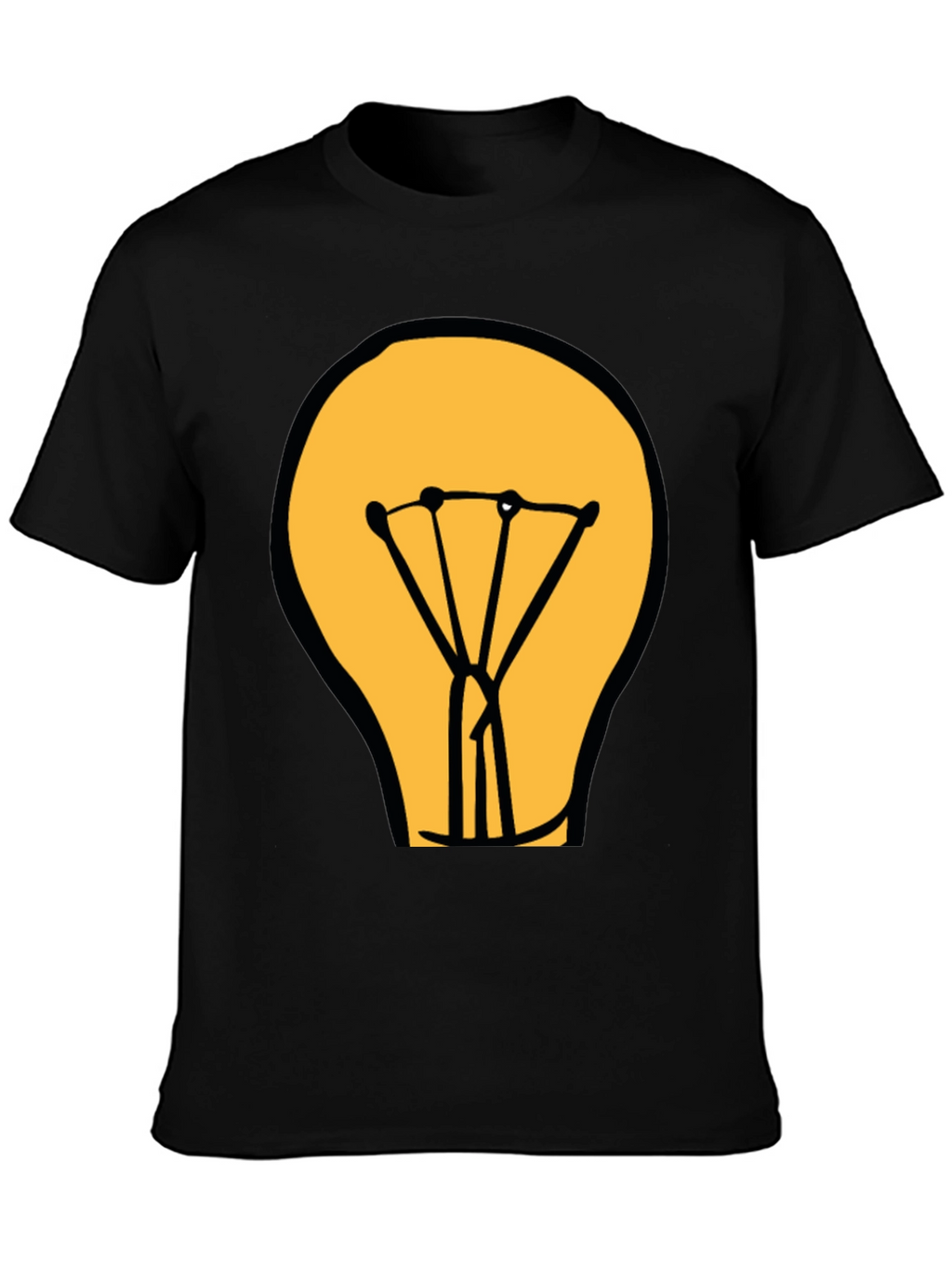 Light Bulb Graphic Black T-Shirt